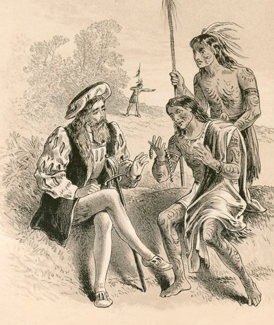 De vriendelijkheid van Columbus tegenover de inboorlingen door English School