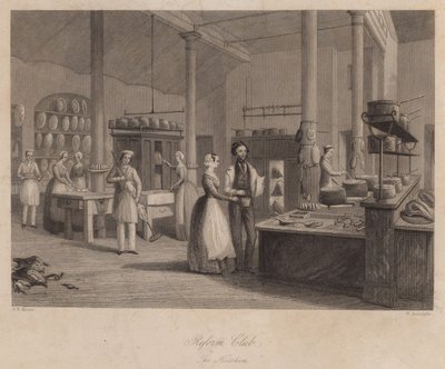 De keuken van de Reform Club, Londen door English School