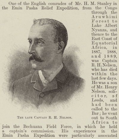 De overleden kapitein R H Nelson door English School