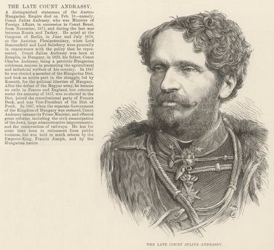 De overleden graaf Julius Andrassy door English School