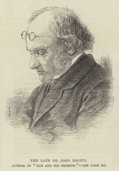 De overleden Dr. John Brown, auteur van "Rab en zijn vrienden" door English School