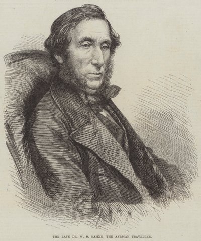 De overleden Dr W B Baikie, de Afrikaanse reiziger (gravure) door English School
