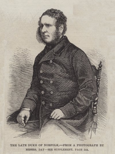 De overleden Hertog van Norfolk (gravure) door English School