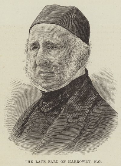 De wijlen Graaf van Harrowby, KG door English School