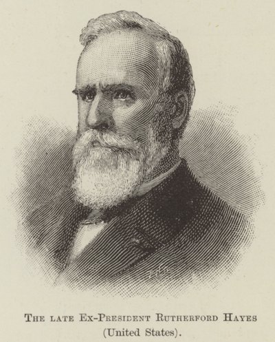 De overleden ex-president Rutherford Hayes, Verenigde Staten door English School