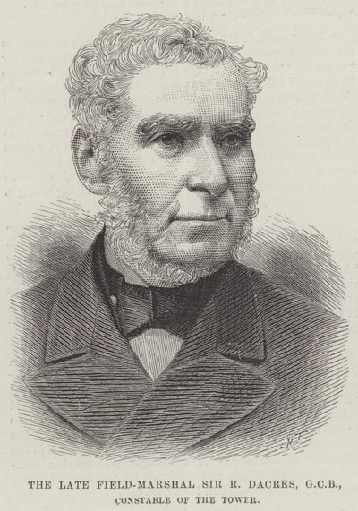 De overleden veldmaarschalk Sir R Dacres, GCB, constable van de Tower door English School