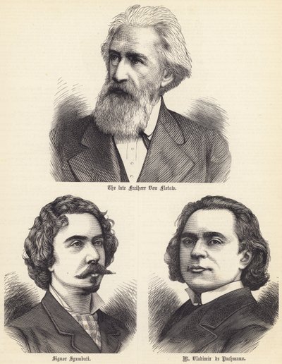 De wijlen Freiherr Von Flotow, Signor Sgambati, M Vladimir de Pachmann door English School