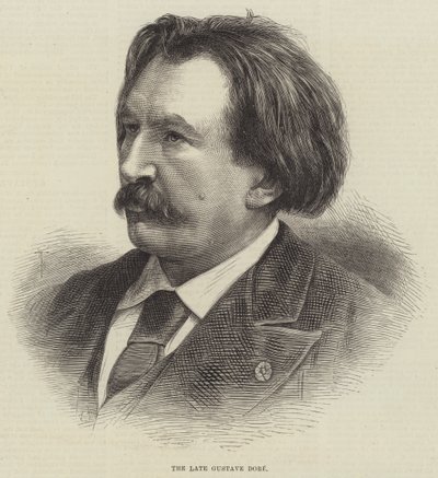 De overleden Gustave Doré (gravure) door English School