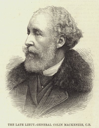 De overleden Luitenant-generaal Colin Mackenzie, CB door English School
