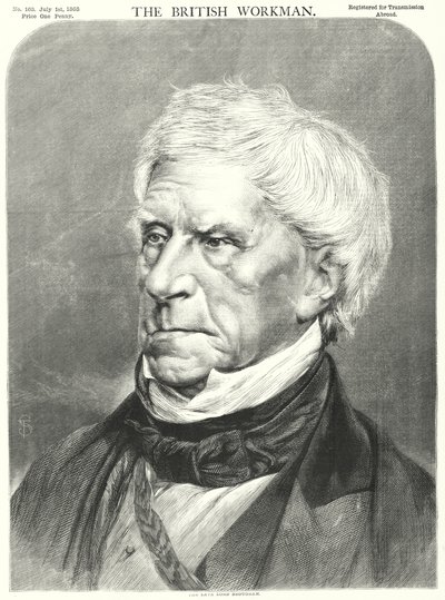 De overleden Lord Brougham door English School