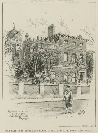 Het huis van wijlen Lord Leighton in Holland Park Road, Kensington, Londen door English School