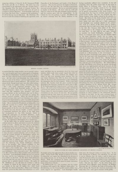 De overleden Lord Randolph Churchill door English School