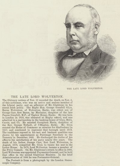 De overleden Lord Wolverton door English School