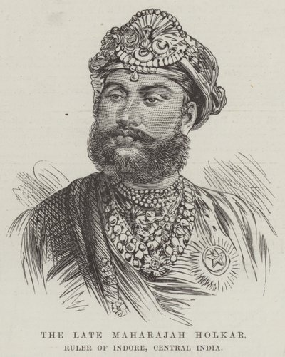 De wijlen Maharajah Holkar, Heerser van Indore, Centraal India door English School