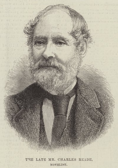 De overleden Mr Charles Reade, romanschrijver door English School