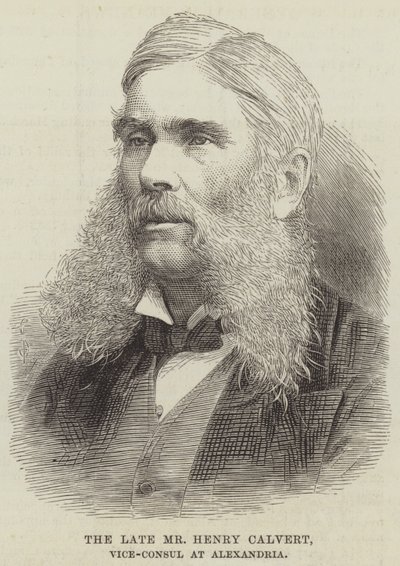 De overleden Mr Henry Calvert, vice-consul in Alexandrië (gravure) door English School