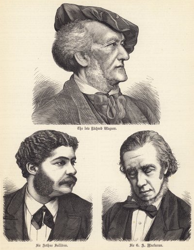 De wijlen Richard Wagner, Sir Arthur Sullivan, Sir G A Macfarren door English School