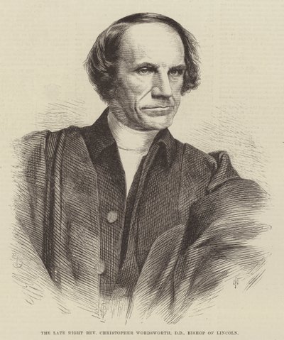 De overleden Zeer Eerwaarde Christopher Wordsworth, DD, Bisschop van Lincoln door English School