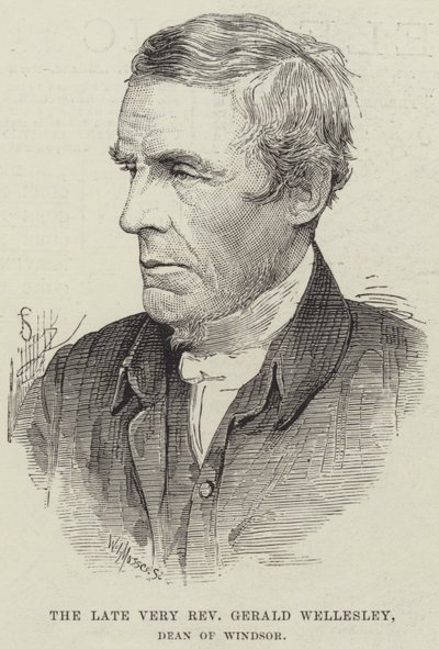 De overleden Zeer Eerwaarde Gerald Wellesley, Decaan van Windsor door English School