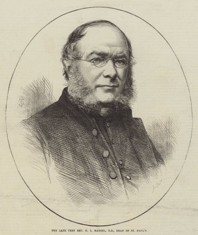 De overleden Zeer Eerwaarde H L Mansel, DD, decaan van St. Paul