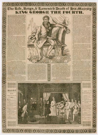Het leven, de regeerperiode en de betreurde dood van Zijne Majesteit, Koning George IV door English School