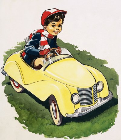 De kleine jongen die van auto