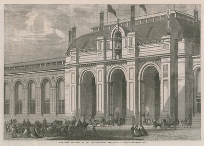 De hoofdingang van de Internationale Tentoonstelling van 1862 door English School
