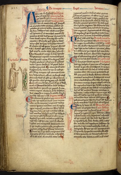 Het huwelijk van Hendrik III en Eleonora van Provence uit de Historia Anglorum, Matthew Paris door English School