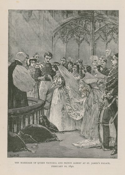 Het huwelijk van Koningin Victoria en Prins Albert door English School