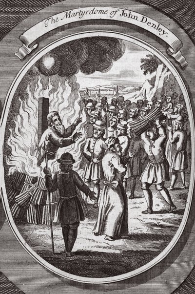 Het martelaarschap van John Denley, illustratie uit 