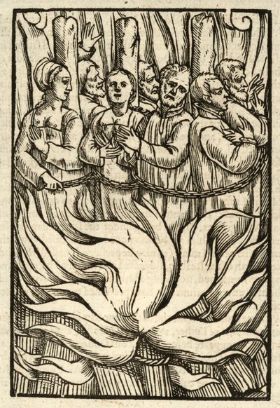 Het martelaarschap van vele slachtoffers (gravure) door English School