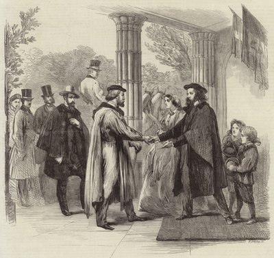 De Ontmoeting van Garibaldi en Tennyson door English School