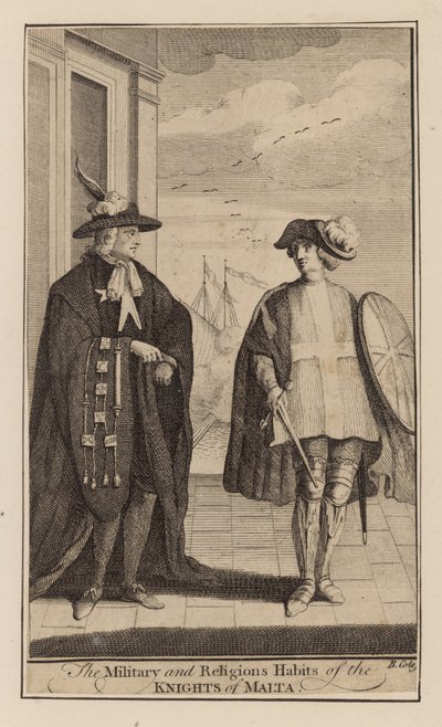 De militaire en religieuze gewoonten van de Ridders van Malta door English School
