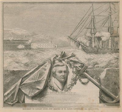 Het monument opgericht in St Paul
