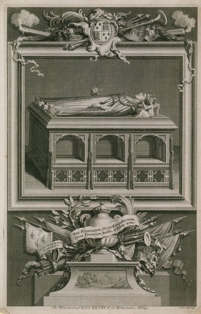 Het monument van Hendrik V door English School