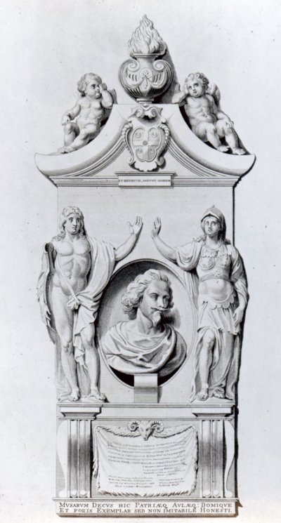 Het monument van Sir Robert Ayton, 1798 door English School