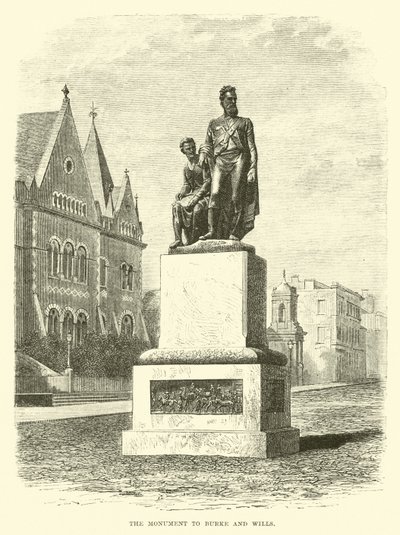 Het Monument voor Burke en Wills door English School