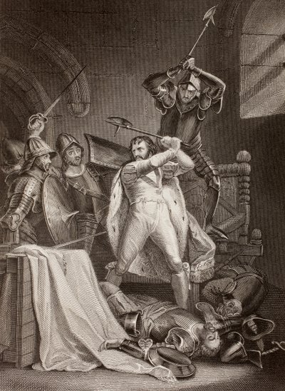 De moord op Richard II van Engeland in Pontefract Castle in 1400 door English School