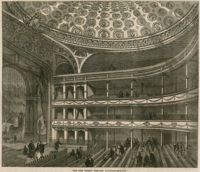 Het nieuwe Surrey Theatre, Blackfriars Road, Londen door English School