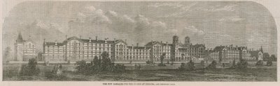 De nieuwe kazernes voor de Guards in Chelsea door English School
