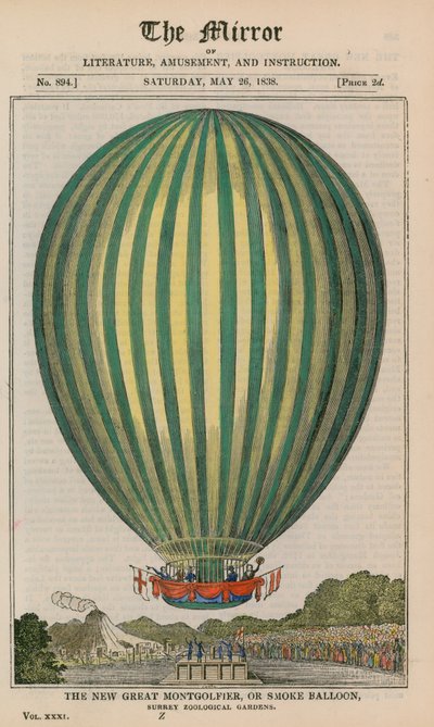De nieuwe grote Montgolfier, of rookballon door English School