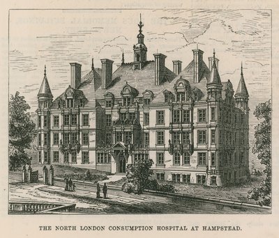 Het noordelijk London Consumptieziekenhuis in Hampstead door English School