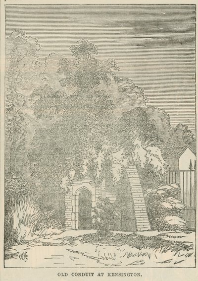 De oude waterleiding in Kensington door English School