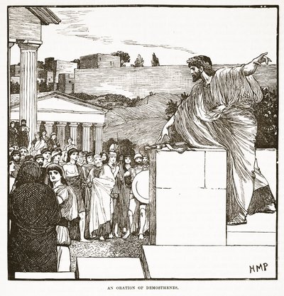 De redevoering van Demosthenes door English School