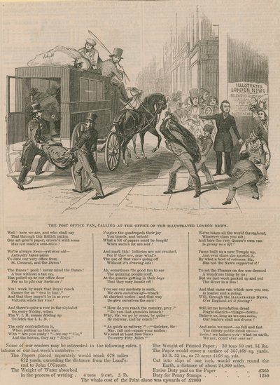Het postkantoor bij het kantoor van de Illustrated London News door English School