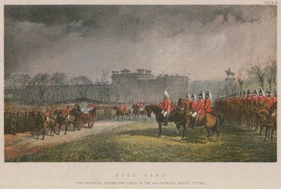 De prinses passeert de rijen vrijwilligers, 7 maart 1863 door English School