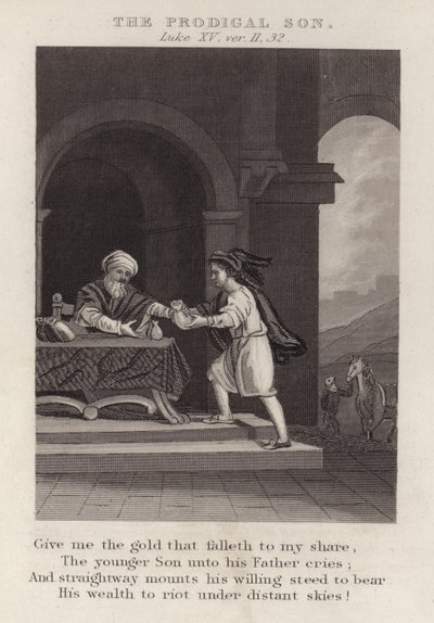De verloren zoon, Lucas XV, vers 11, 32 door English School