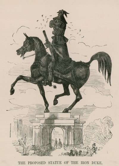 Het voorgestelde standbeeld van de IJzeren Hertog door English School