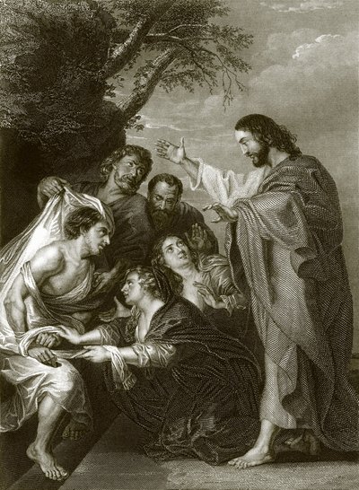 De opwekking van Lazarus door English School