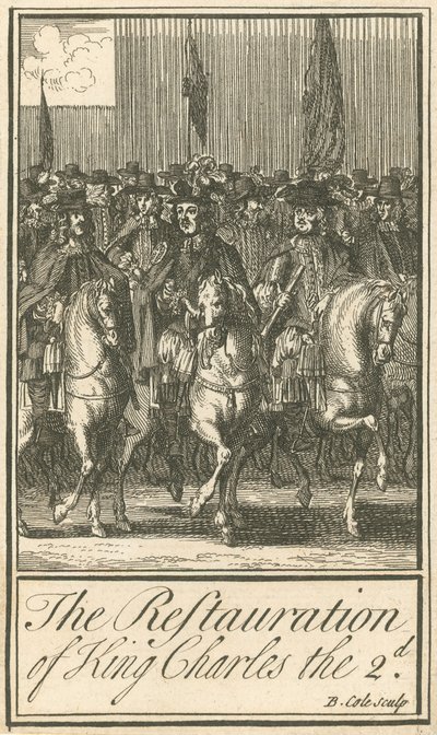 Het herstel van koning Karel II door English School